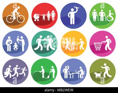 People icon, service sign Stock Vector