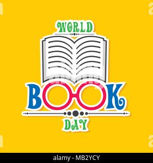 Vector Illustration of World Book Day - Education Concept Stock Vector