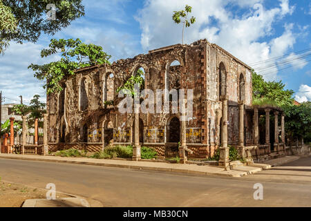 Colonial ruin in Hell Ville, Nosy Be island, northern of Madagascar Stock Photo