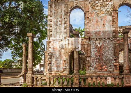 Colonial ruin in Hell Ville, Nosy Be island, northern of Madagascar Stock Photo