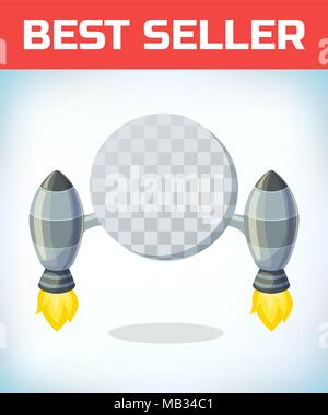 rocket launch. Upgrading old technology as upgrade in business concept. Turbojet air engine or turbine. Stock Vector