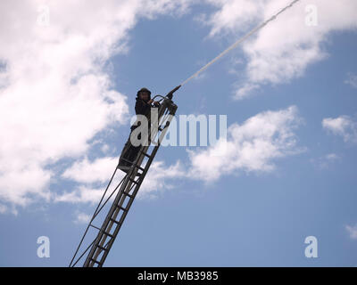 1940's re-enactor as a member of the NFS, Golf Hotel, Woodhall Spa Stock Photo