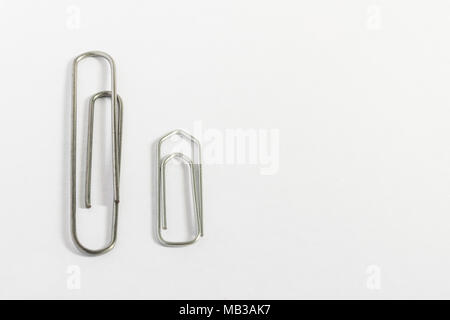 A couple of a small and a big clips Stock Photo