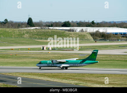 Aer Lingus Regional (Stobart Air) ATR 72-600 at Birmingham Airport, UK (EI-FAT) Stock Photo