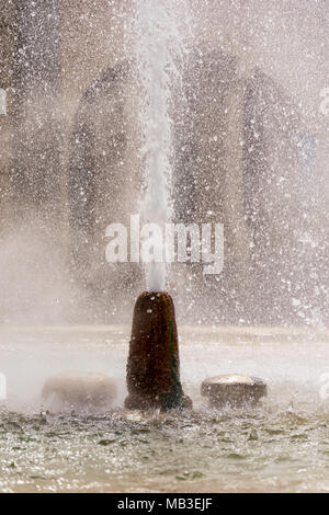 Source of hot mineral water in the Czech spa of Karlovy Vary Stock Photo