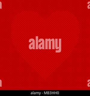 Red heart shaped background from hearts - vector design for Valentine's Day Stock Vector