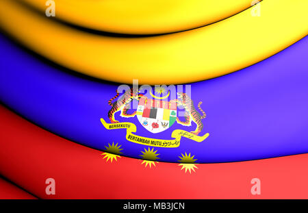 3D Flag of Federal Territories of Malaysia. 3D Illustration Stock Photo