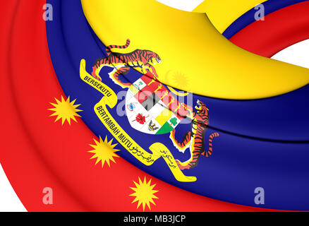 3D Flag of Federal Territories of Malaysia. 3D Illustration. Stock Photo