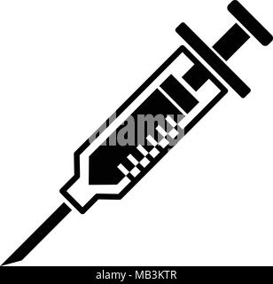 Empty syringe icon, simple style Stock Vector