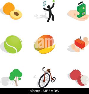 Agility icons set, isometric style Stock Vector