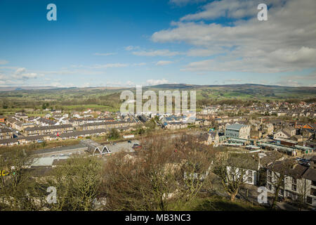 The town of Clitheroe, Lancashire, UK. Stock Photo