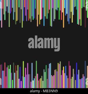 Color abstract background from rounded vertical stripes Stock Vector