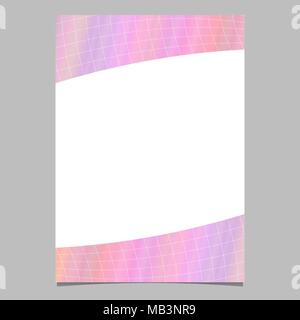 Abstract gradient curved grid brochure, flyer template - vector stationery background graphic Stock Vector