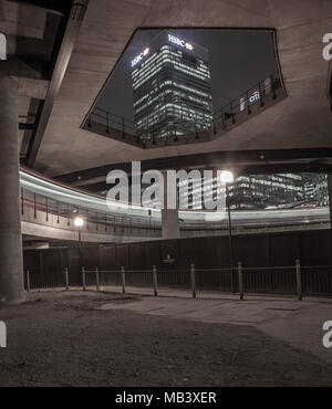 Night Photography on the Isle of Dogs Stock Photo