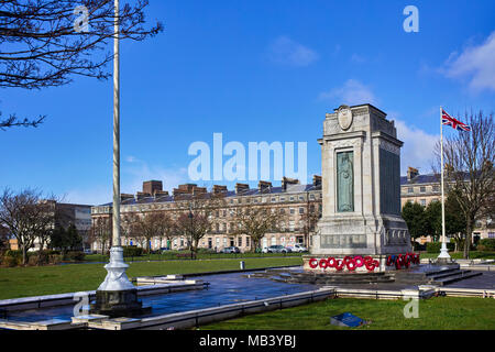 The war memorial in Hamilton Square Birkenhead designed by Lionel Budden and unveiled in 1925 Stock Photo