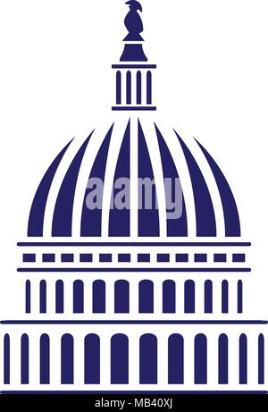 U.S. Capitol Dome Vector Illustration Stock Vector
