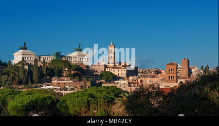 View of Capitoline Hill from Aventine Hill in Rome Stock Photo