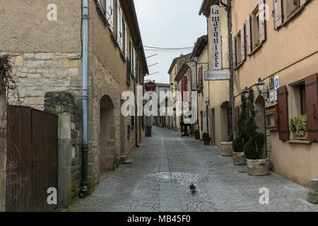 Street in medieval city of Carcassonne Stock Photo