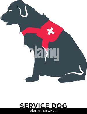 service dog icon isolated on white background for your web, mobile and app design Stock Vector