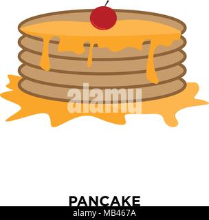 pancake icon isolated on white background for your web, mobile and app design Stock Vector