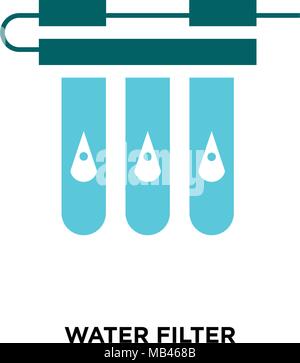water filter icon isolated on white background for your web, mobile and app design Stock Vector