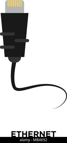 ethernet icon isolated on white background for your web, mobile and app design Stock Vector