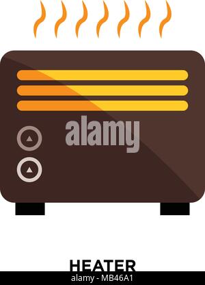 heater icon isolated on white background for your web, mobile and app design Stock Vector