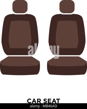 car seat icon isolated on white background for your web, mobile and app design Stock Vector
