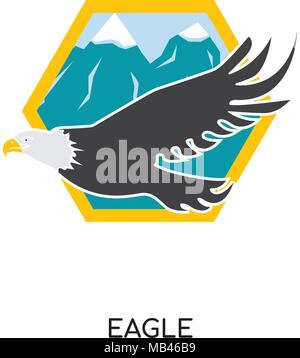 eagle logo png isolated on white background for your web, mobile and app design Stock Vector