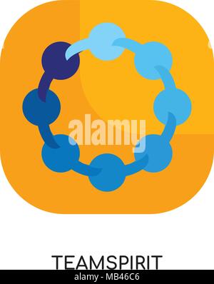 teamspirit logo isolated on white background for your web, mobile and app design Stock Vector