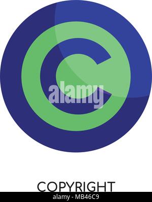 copyright free logo isolated on white background for your web, mobile and app design Stock Vector