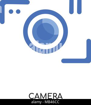 camera logo isolated on white background for your web, mobile and app design Stock Vector
