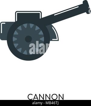cannon logo isolated on white background for your web, mobile and app design Stock Vector