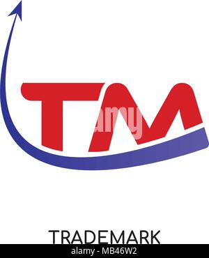 trademark logo image isolated on white background for your web, mobile and app design Stock Vector