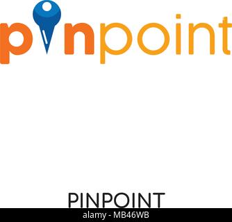 pinpoint logo isolated on white background for your web, mobile and app design Stock Vector