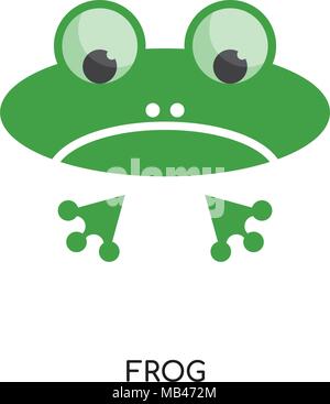 frog logo isolated on white background for your web, mobile and app design Stock Vector