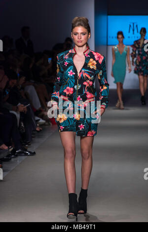 Models walk runway for Athens Fashion Week Stock Photo