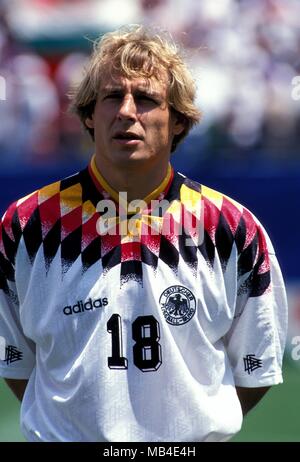 FIFA World Cup - USA 1994 10.7.1994, Giants Stadium, New York/New Jersey. World Cup Quarter Final, Bulgaria v Germany. Jurgen Klinsmann - Germany Stock Photo - Alamy FIFA World Cup - USA 1994 10.7.1994, Giants Stadium, New York/New Jersey. World Cup Quarter Final, Bulgaria v Germany. Jurgen Klinsmann - Germany Stock Photo - Alamy