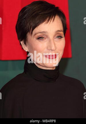 Tomb Raider European Premiere at the Vue West End, Leicester Square, London  Featuring: Kristin Scott Thomas Where: London, United Kingdom When: 06 Mar 2018 Credit: WENN.com Stock Photo