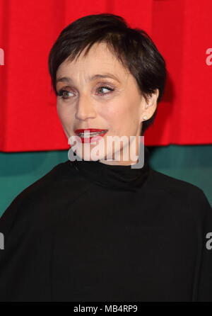 Tomb Raider European Premiere at the Vue West End, Leicester Square, London  Featuring: Kristin Scott Thomas Where: London, United Kingdom When: 06 Mar 2018 Credit: WENN.com Stock Photo