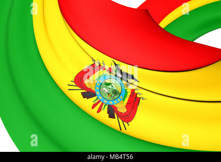 3D Flag of the Bolivia. 3D Illustration. Stock Photo