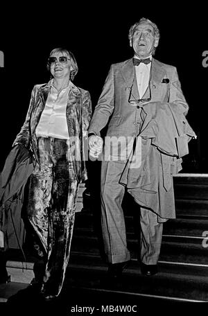 James Whitmore, and wife, Audra Lindley, January, 14, 1977 Stock Photo