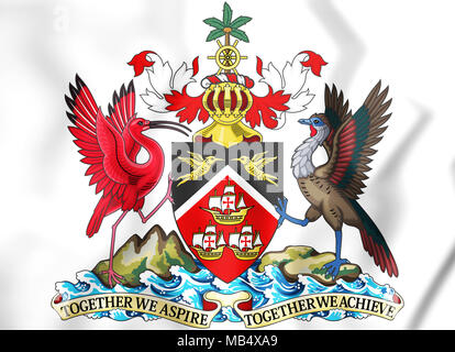 3d Trinidad And Tobago Coat Of Arms 3d Illustration Stock Photo Alamy