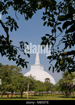 Vertical view of Ruwanwelisaya Dagoba or Stupa in Anuradhapura, Sri Lanka. Stock Photo