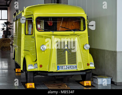 Small van Citroen Type H, built 1948 to 1981, expo Karlsruhe, Baden-Württemberg, Germany Stock Photo