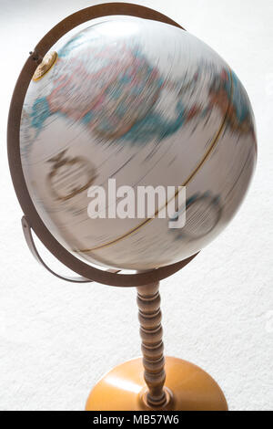 Spinning World Globe Stock Photo