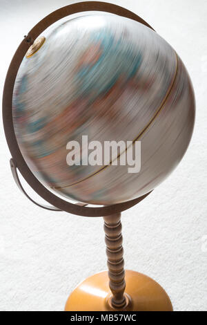 Spinning World Globe Stock Photo