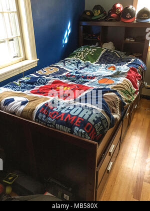 Teenage Boy's Bedroom, USA Stock Photo