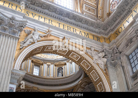 Vatican City, 17 May 2017 : Interior of St Peter's Basilica, an Italian Renaissance church in Vatican. Stock Photo