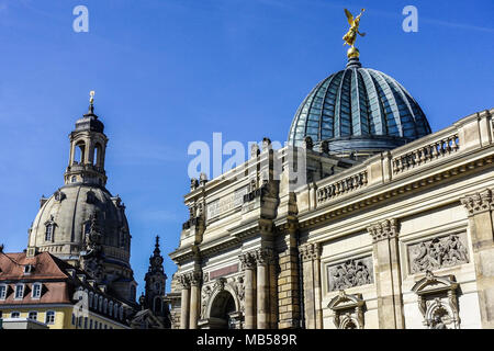 The Royal Academy of Fine Arts, Frauenkirche, Dresden, Saxony, Germany Stock Photo